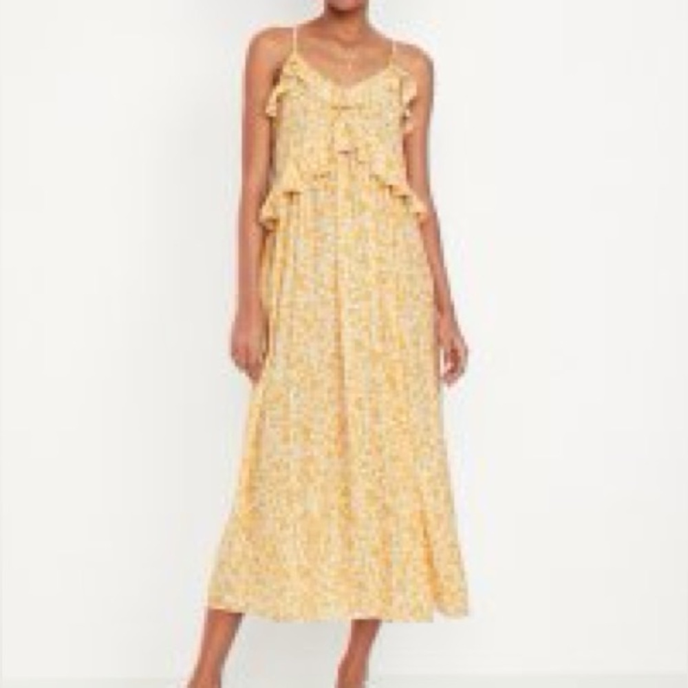 Old Navy Yellow Floral Dress